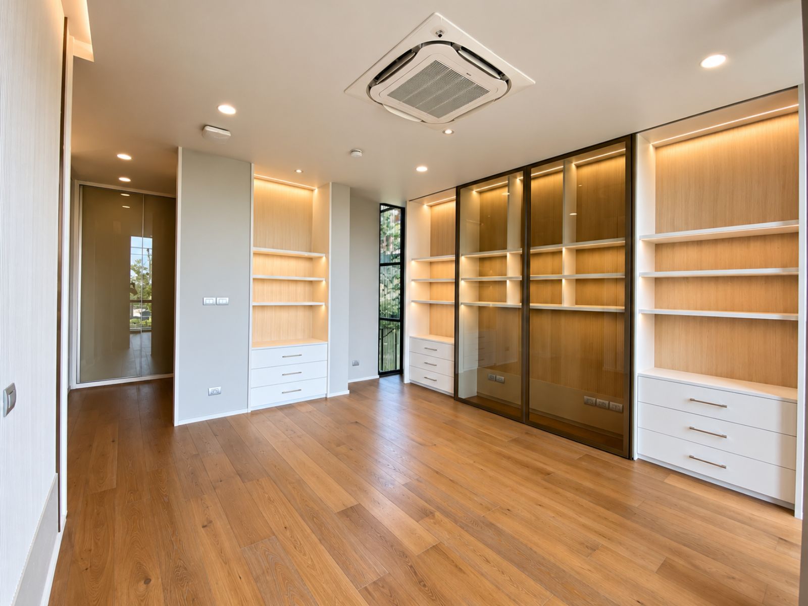 Wardrobe with glass sliding doors, private residence in Phuket